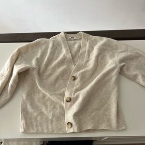 Cream Button-Up Cardigan